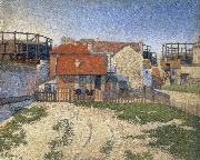 Paul Signac the gas tanks at clichy Sweden oil painting artist